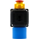 Schalter- Stecker Kombination DZ08-2 230V mit NotAus Klappe - Baugleich: KEDU KOA2Y