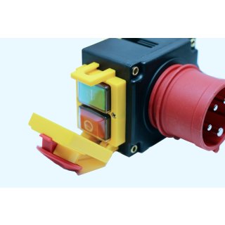 Schalter - Stecker Kombination 3-phasig 400V mit 80cm Kabel, Phasenwender  und Magnet-Notausschalter -Baugleich KEDU KOA7 400V