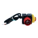 Schalter - Stecker Kombination 3-phasig 400V mit 80cm Kabel, Phasenwender und Magnet-Notausschalter -Baugleich KEDU KOA7 400V