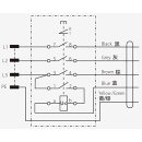Schalter - Stecker Kombination 3-phasig 400V mit 80cm Kabel, Phasenwender und Magnet-Notausschalter -Baugleich KEDU KOA7 400V