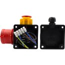 Anbauschalter mit CEE Stecker 400V, Phasenwender NOTAUS Klappe- Baugleich  KOA1Y