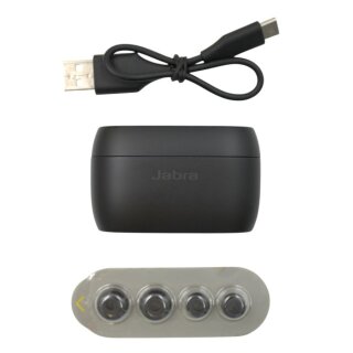 Jabra Elite 4 Active Wireless Earbuds Black mit OVP , Kabel, Ersatz-Stopsel & Case A-Ware