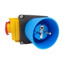 Schalter-Stecker Kombination DZ08-1 230V mit NOTAUS...