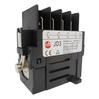 Motor contactor (relay) KEDU JD3 400V 50Hz with 4 NO contacts, 10 pin