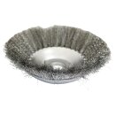 Unkrautbürste Rundbürste 200x25 mm für Motorsense Kegel Drahtbürste Freischneider gezopft oder ungezopft