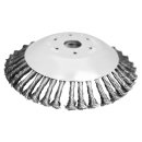 Weed brush, round brush 200x25 mm for brushcutter, conical wire brush, brush cutter, knotted or unplaced