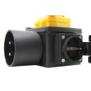 Schalter-Stecker Kombi Maschinenschalter DZ08-2 220V  mit NotAus Klappe und transprarenter Silikonhülle