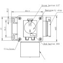 Schalter-Stecker Kombi Maschinenschalter DZ08-2 220V  mit NotAus Klappe und transprarenter Silikonhülle