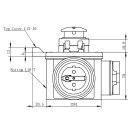 Schalter-Stecker Kombi Maschinenschalter DZ08-2 220V  mit NotAus Klappe und transprarenter Silikonhülle