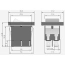 Wippschalter ON-OFF 230V AN01  mit Schutzkappe IP55, TÜV geprüft